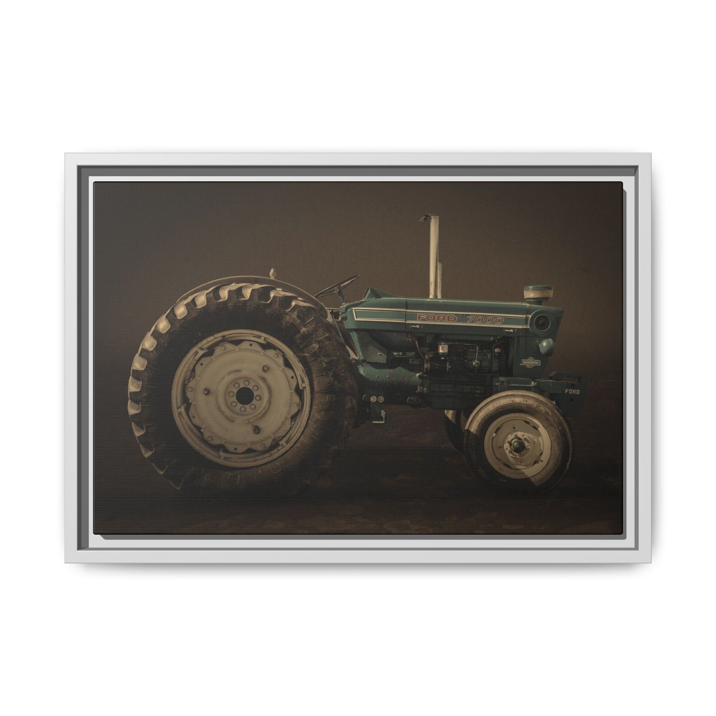 Classic Ford 7000 Tractor Photo Wall Art | Framed Stretched Canvas