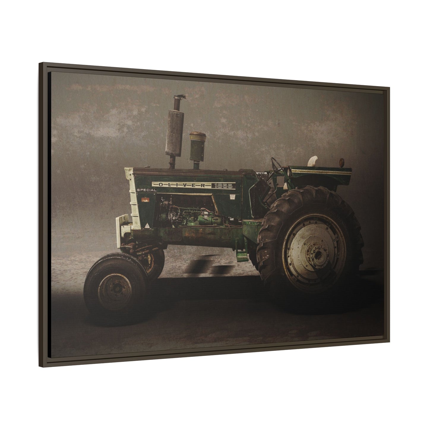 Classic Oliver 1855 Tractor | Framed Wall Art on Stretched Canvas