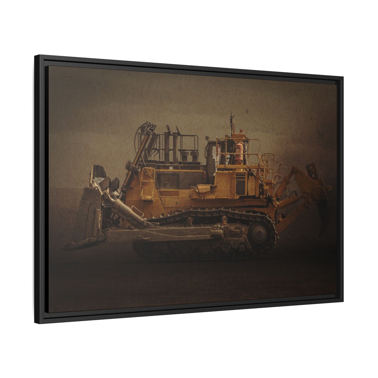 Big Komatsu Dozer | Framed Wall Art on Stretched Canvas