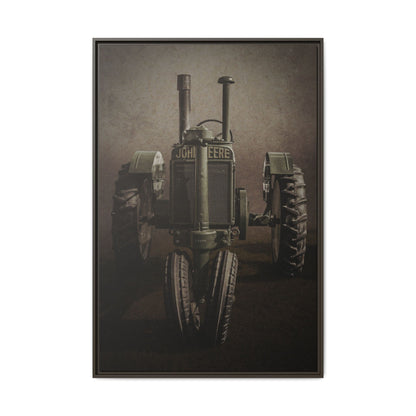 Vintage John Deere Model A Tractor Front View | Framed Wall Art on Stretched Canvas
