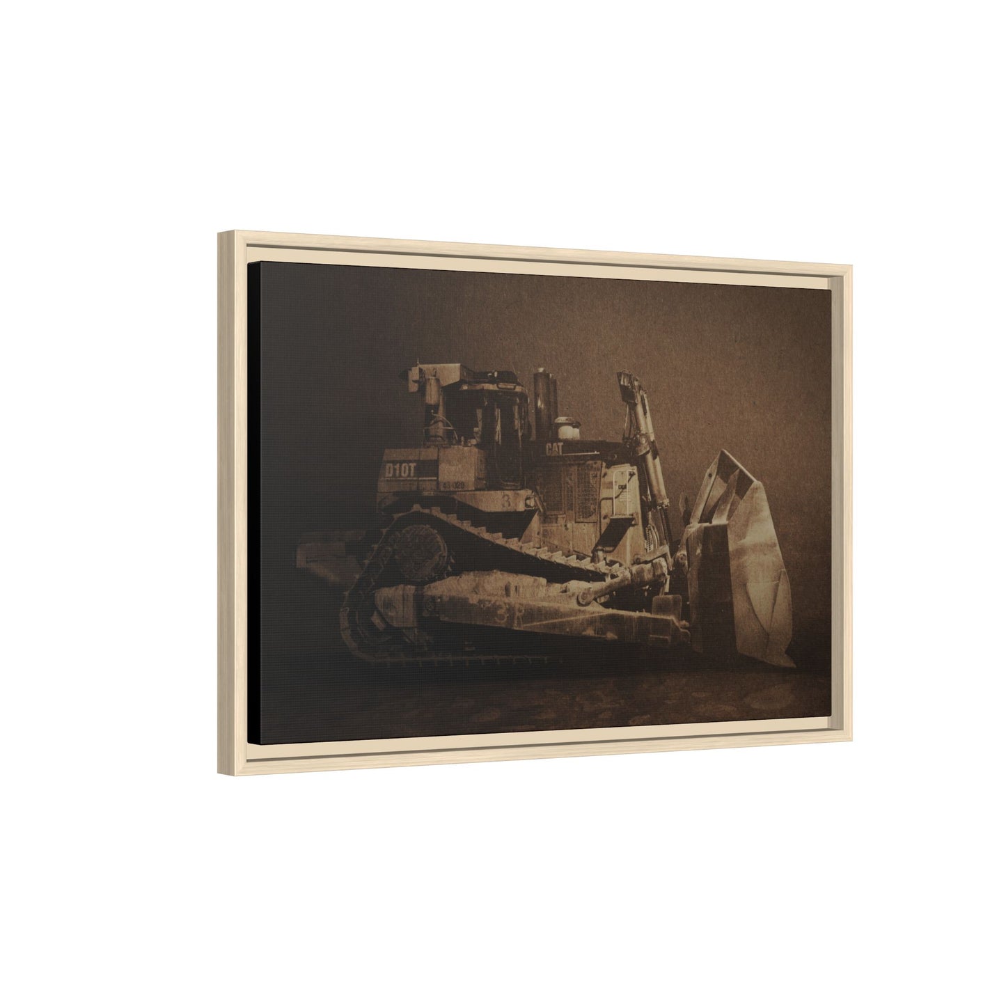 Classic D10T Dozer | Framed Wall Art on Stretched Canvas
