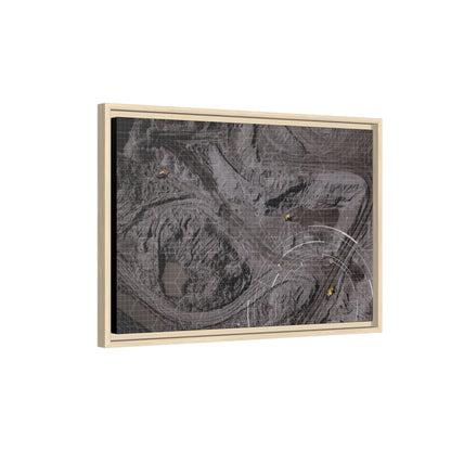 Drone Mining Construction Site - Photo Art Framed on Stretched Canvas