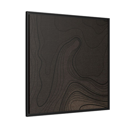 Abstract Topographic Tryptich - Left Panel - Matte Framed Canvas