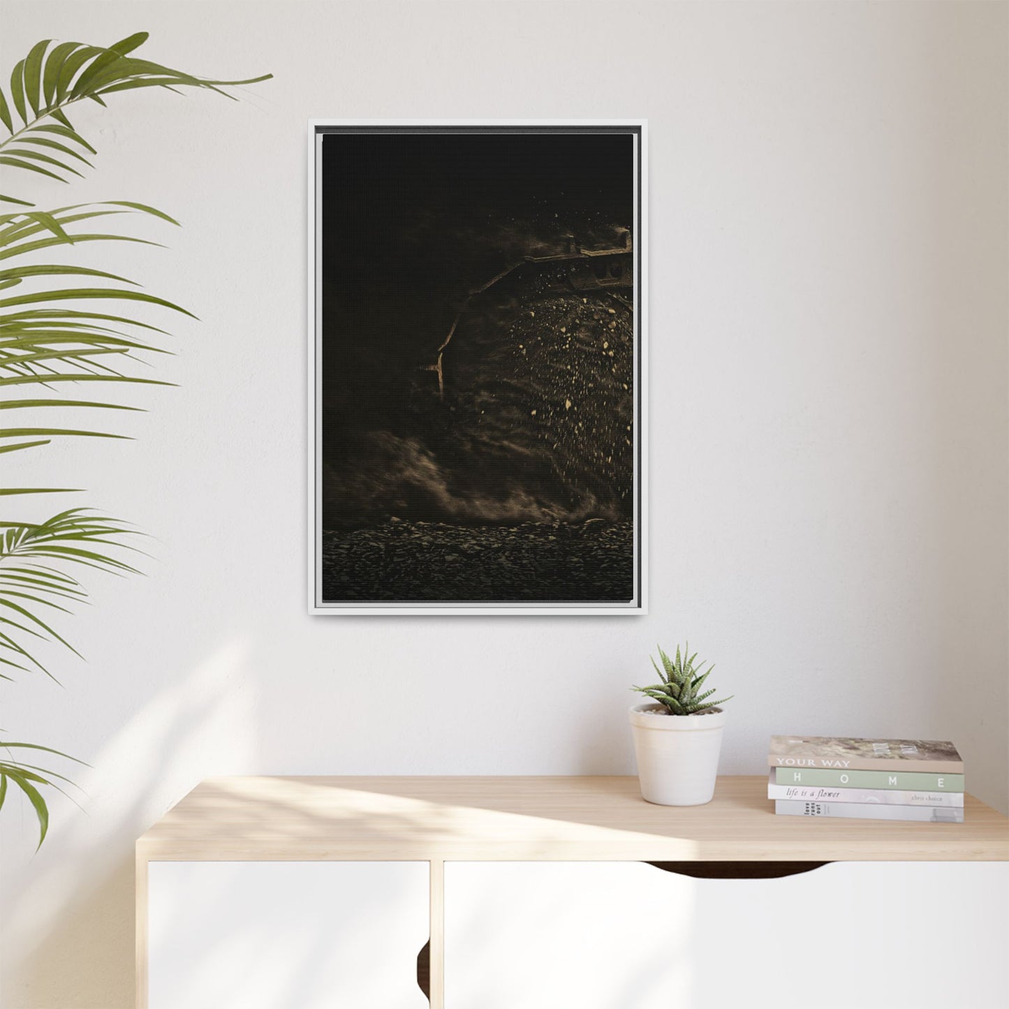 Epic Dozer Track Triptych Left | Matte Canvas Print (Framed)
