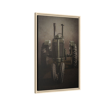 Vintage John Deere Model A Tractor Front View | Framed Wall Art on Stretched Canvas
