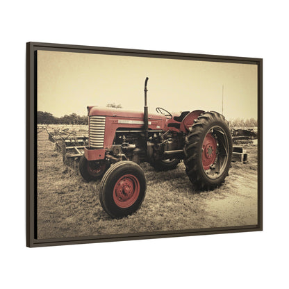 Vintage Massey MF 35 Workhorse in Field - Framed Wall Art Canvas