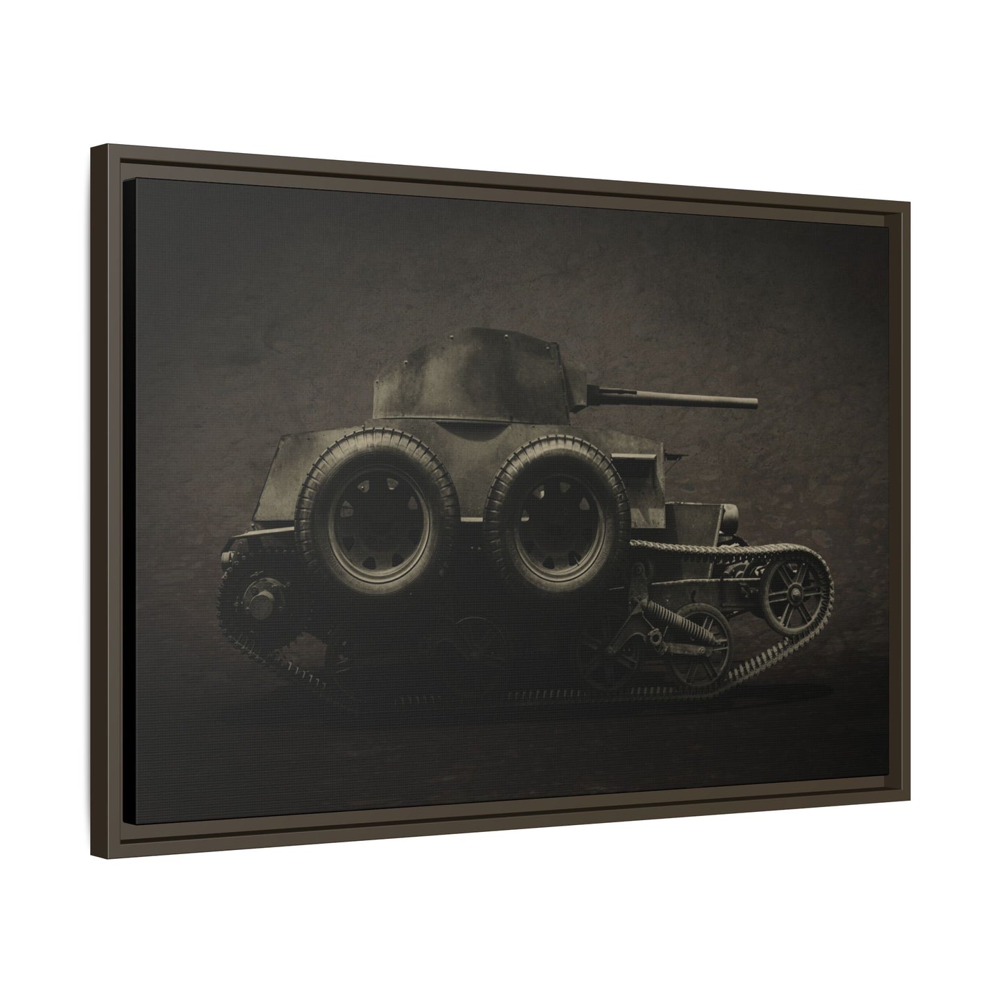 Vintage WWII  Schofield Tank Photo Art on Framed Canvas