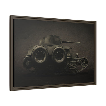 Vintage WWII  Schofield Tank Photo Art on Framed Canvas