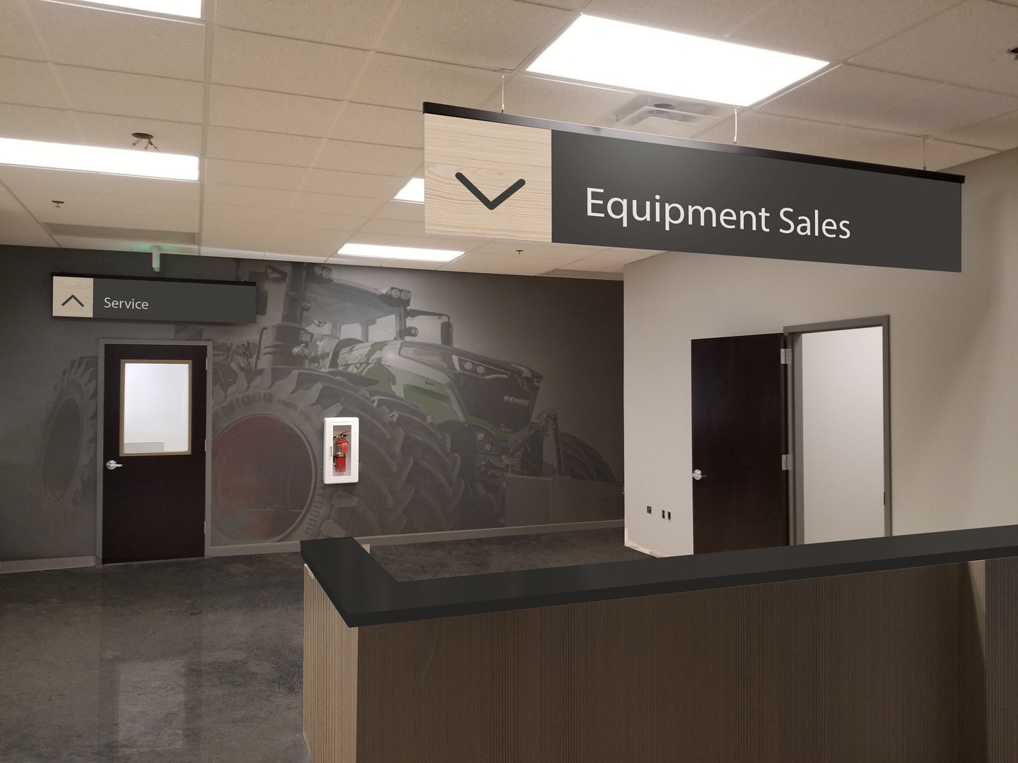 Ceiling Hung Directional Sign