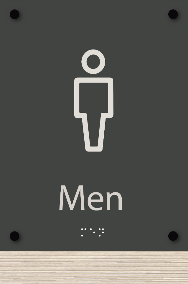 ADA Restroom Signage – Wood Backer