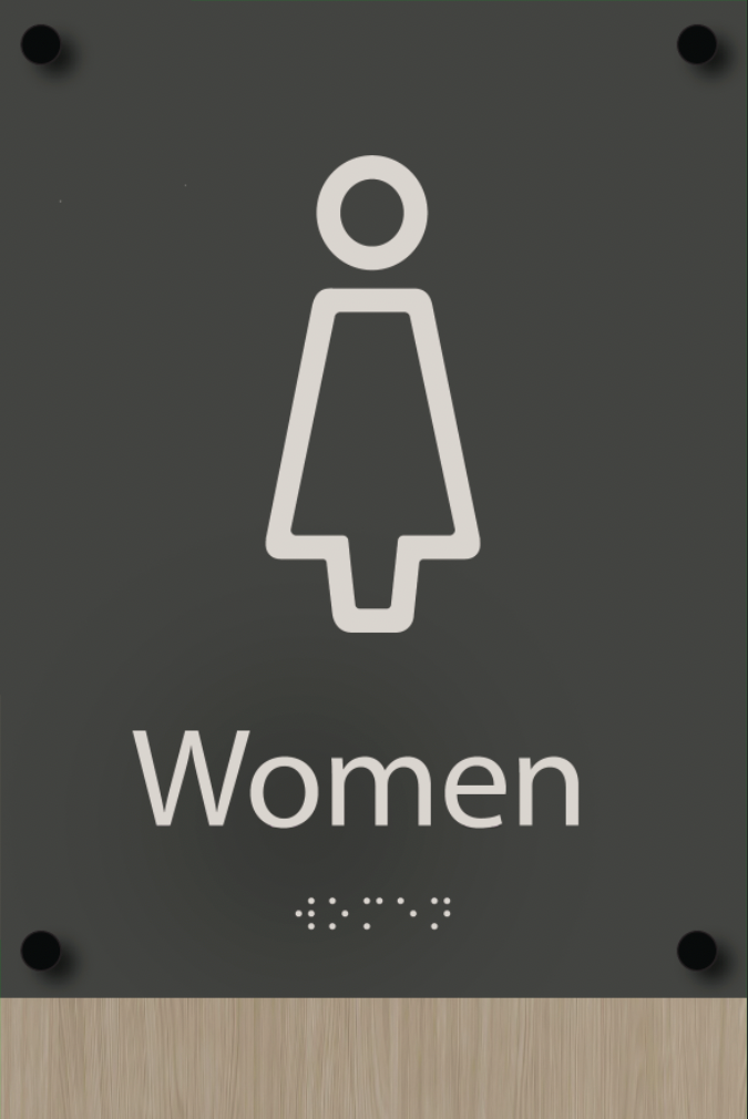 ADA Restroom Signage – Wood Backer
