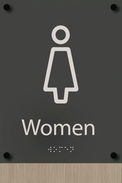 ADA Restroom Signage – Wood Backer