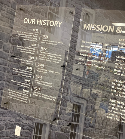 Custom Dealer History Panel Wall
