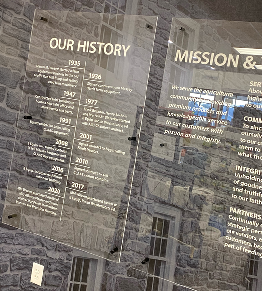 Custom Dealer History Panel Wall