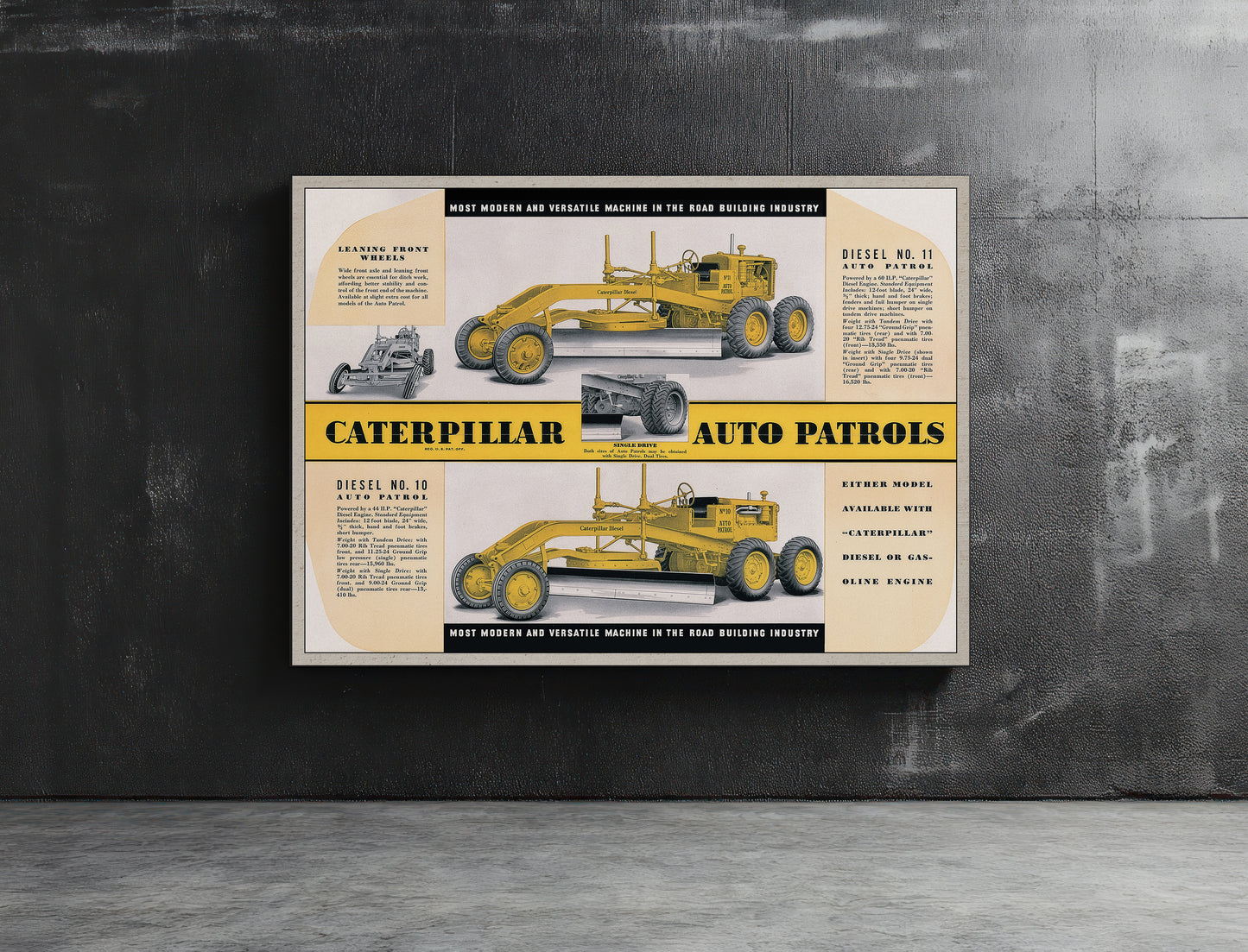 Caterpillar "Auto Patrols" Metal Sign