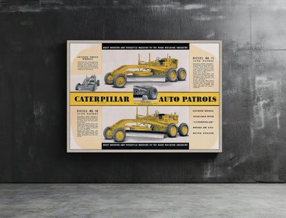 Caterpillar "Auto Patrols" Metal Sign