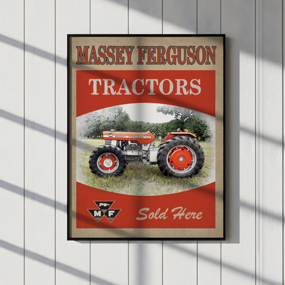 Massey Tractors Sold Here Metal Sign
