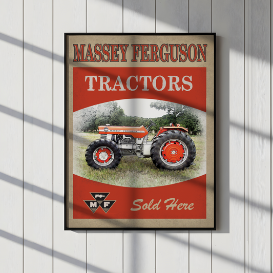 Massey Tractors Sold Here Metal Sign