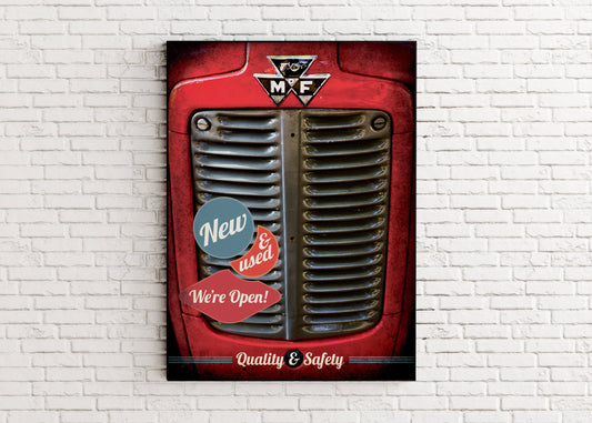 Classic Massey Grill Metal Sign