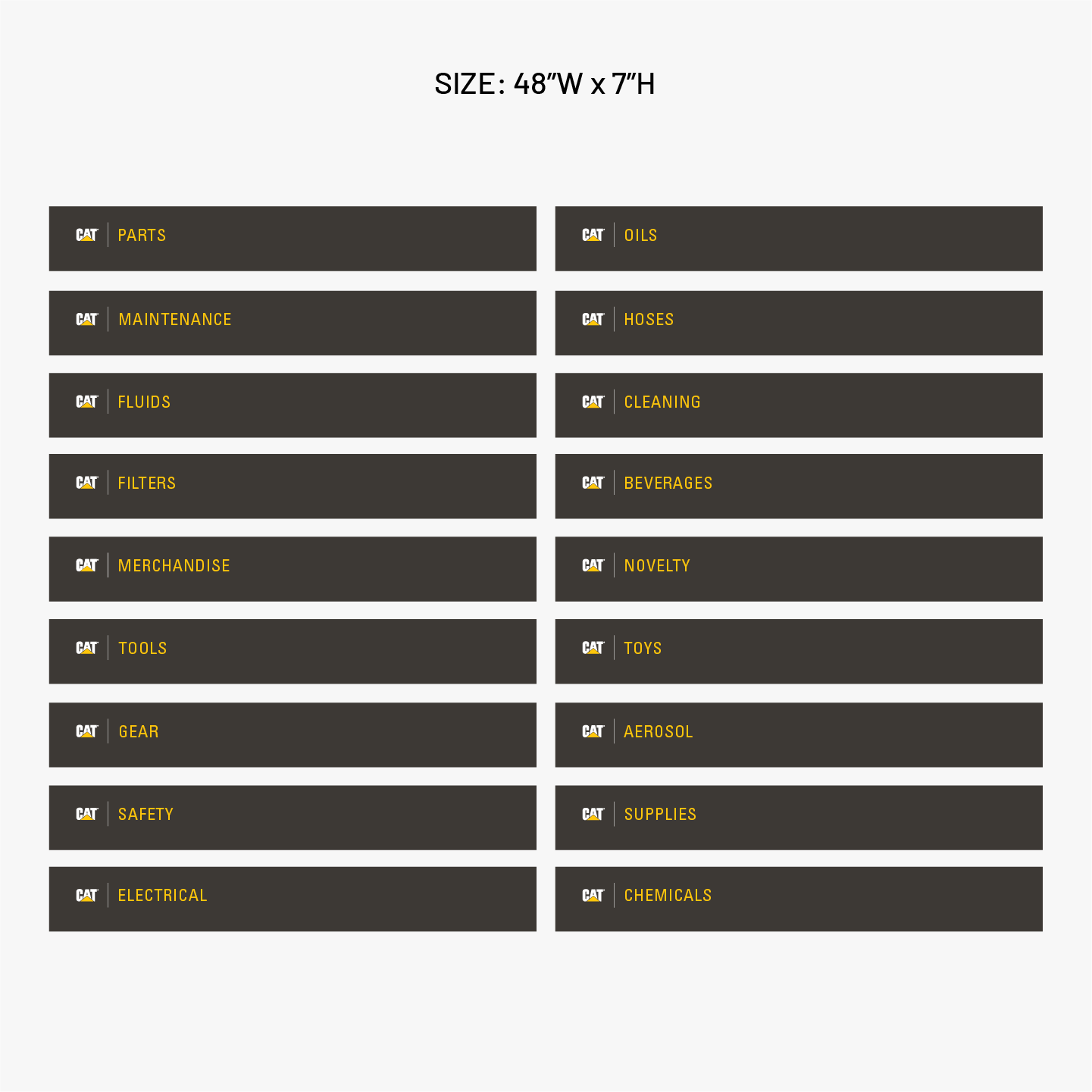 CAT Retail Category Toppers