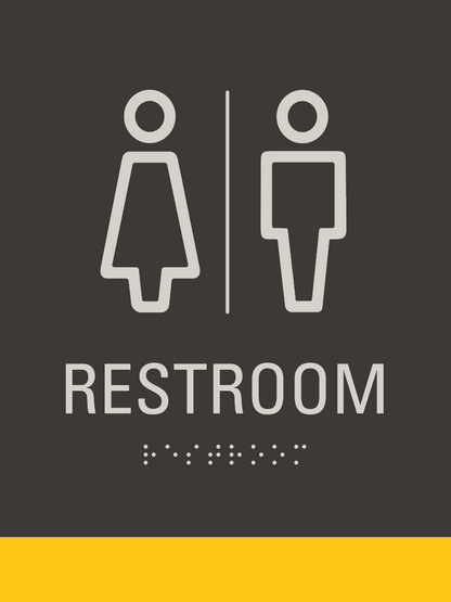 Raised Restroom Placards - ADA Compliant