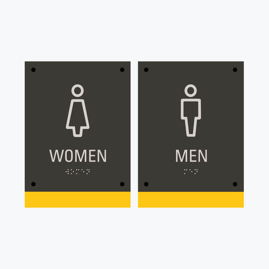 Raised Restroom Placards - ADA Compliant