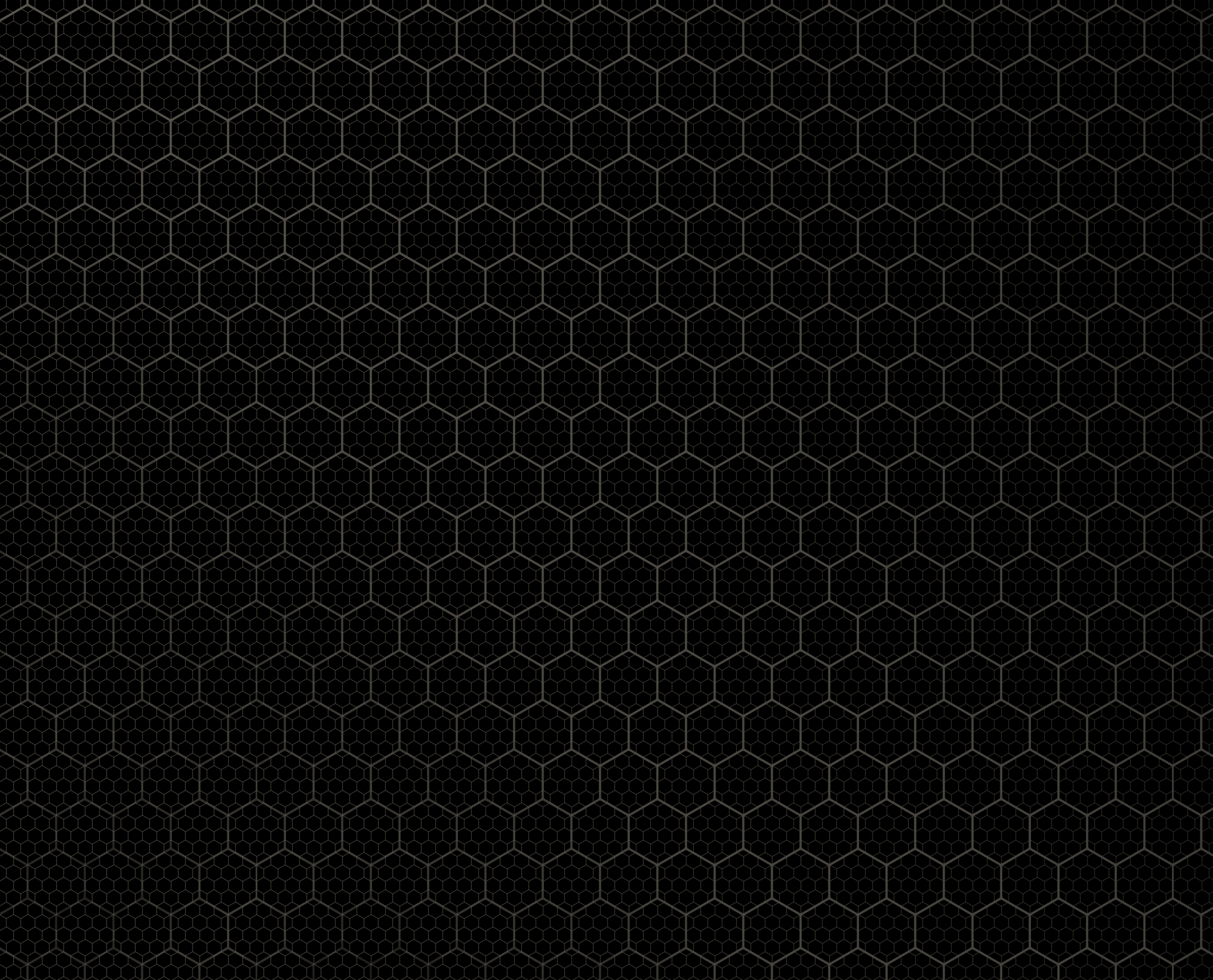 Black honeycomb pattern on a black background