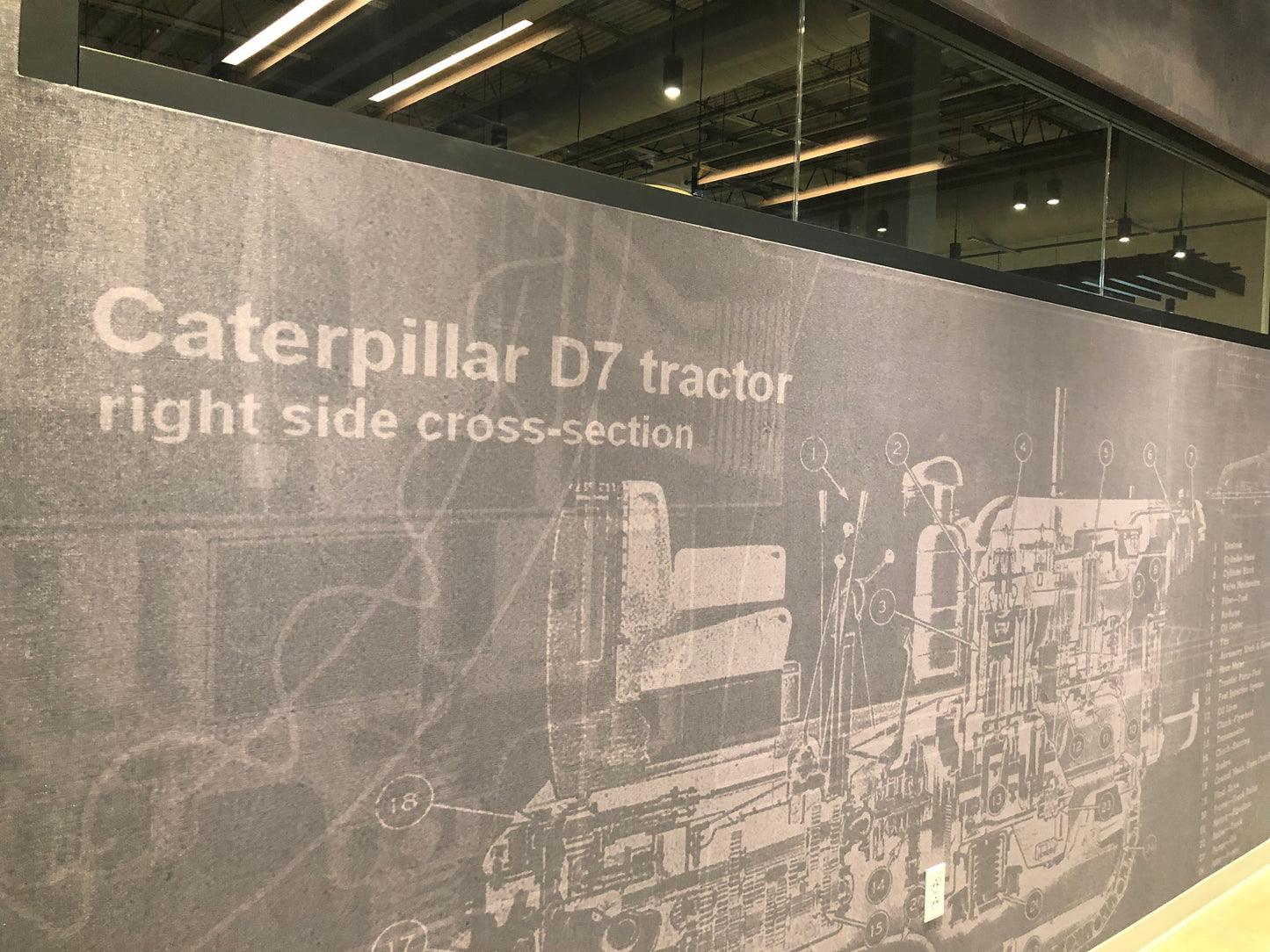 Vintage D7 Schematic Wall Covering