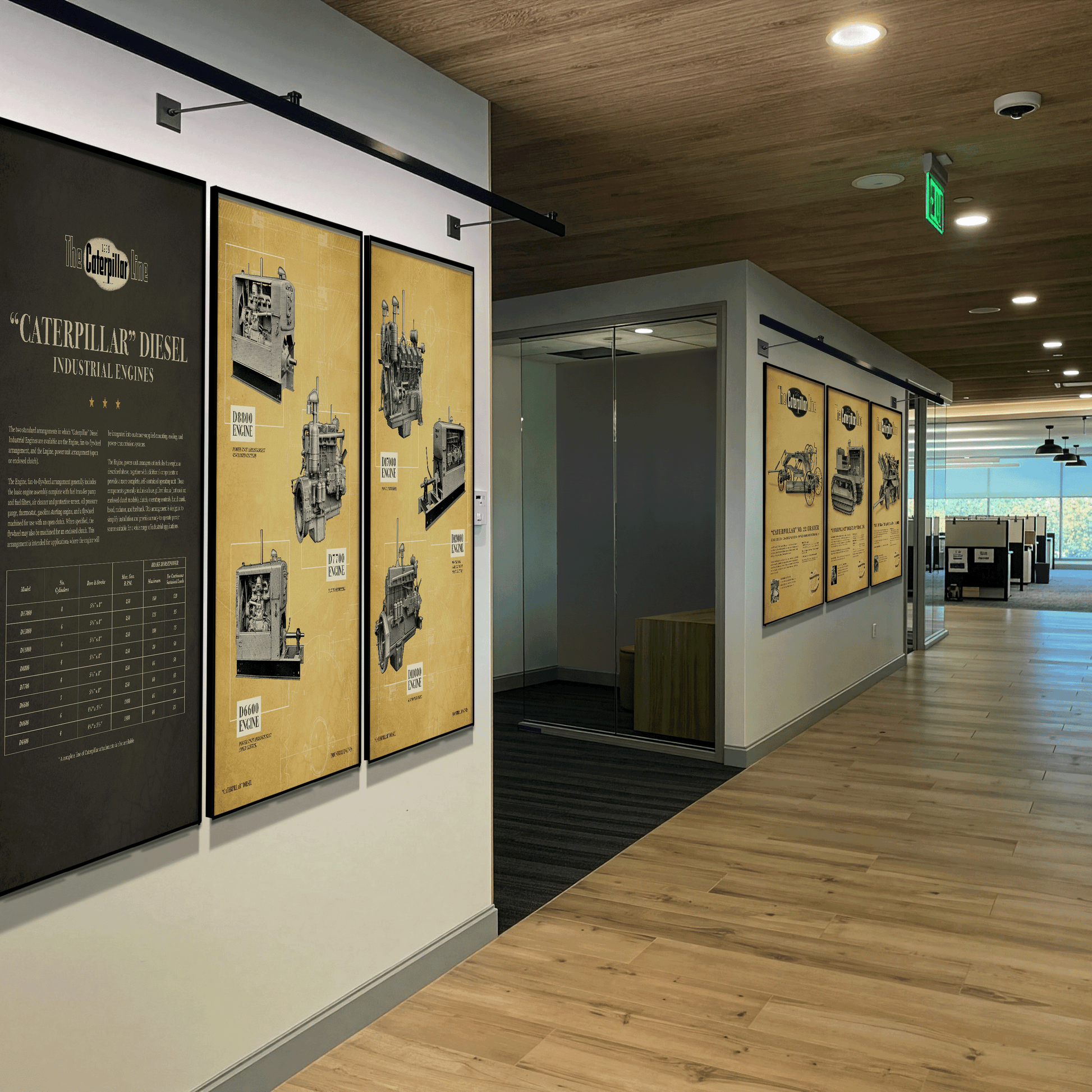 Caterpillar vintage advertisement wall art on canvas