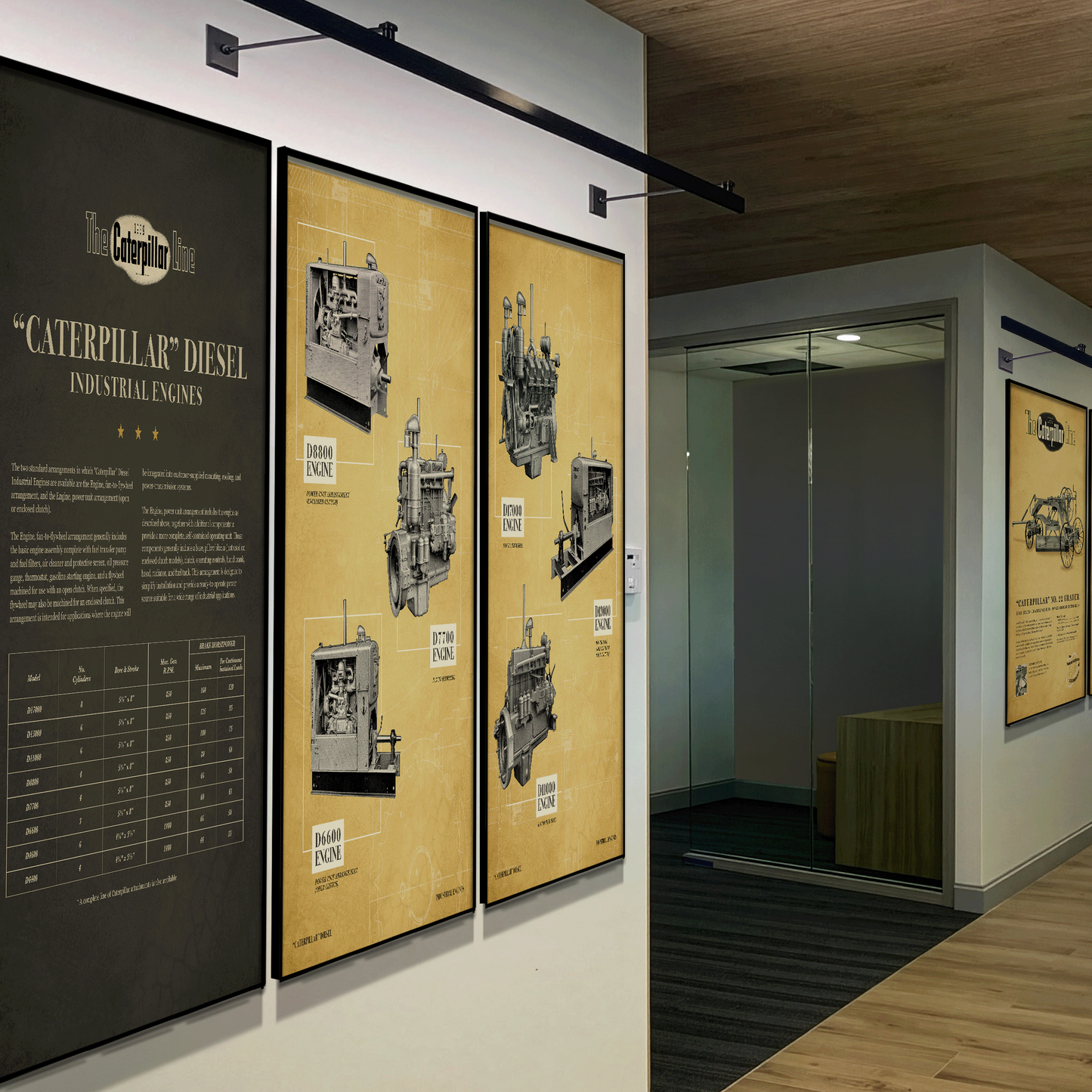 Caterpillar Engines of 1939 (set of 3)