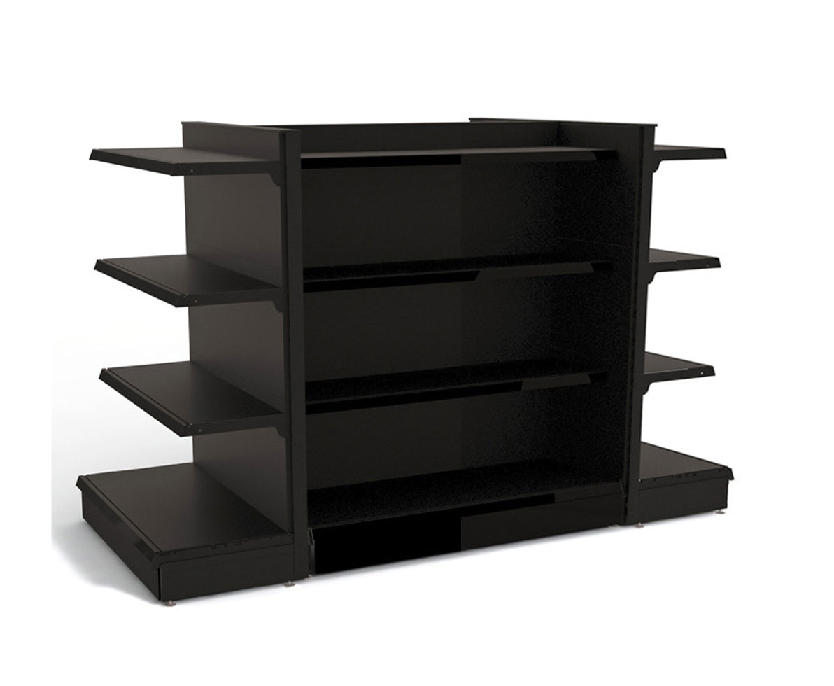 This fixture is a Lozier Showroom shelving unit designed for a Caterpillar or AGCO or Fendt or Massey dealership.