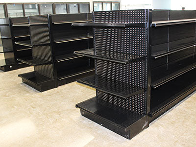 This fixture is a Lozier Showroom shelving unit designed for a Caterpillar or AGCO or Fendt or Massey dealership.