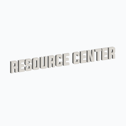 Resource Center Dimensional Lettering