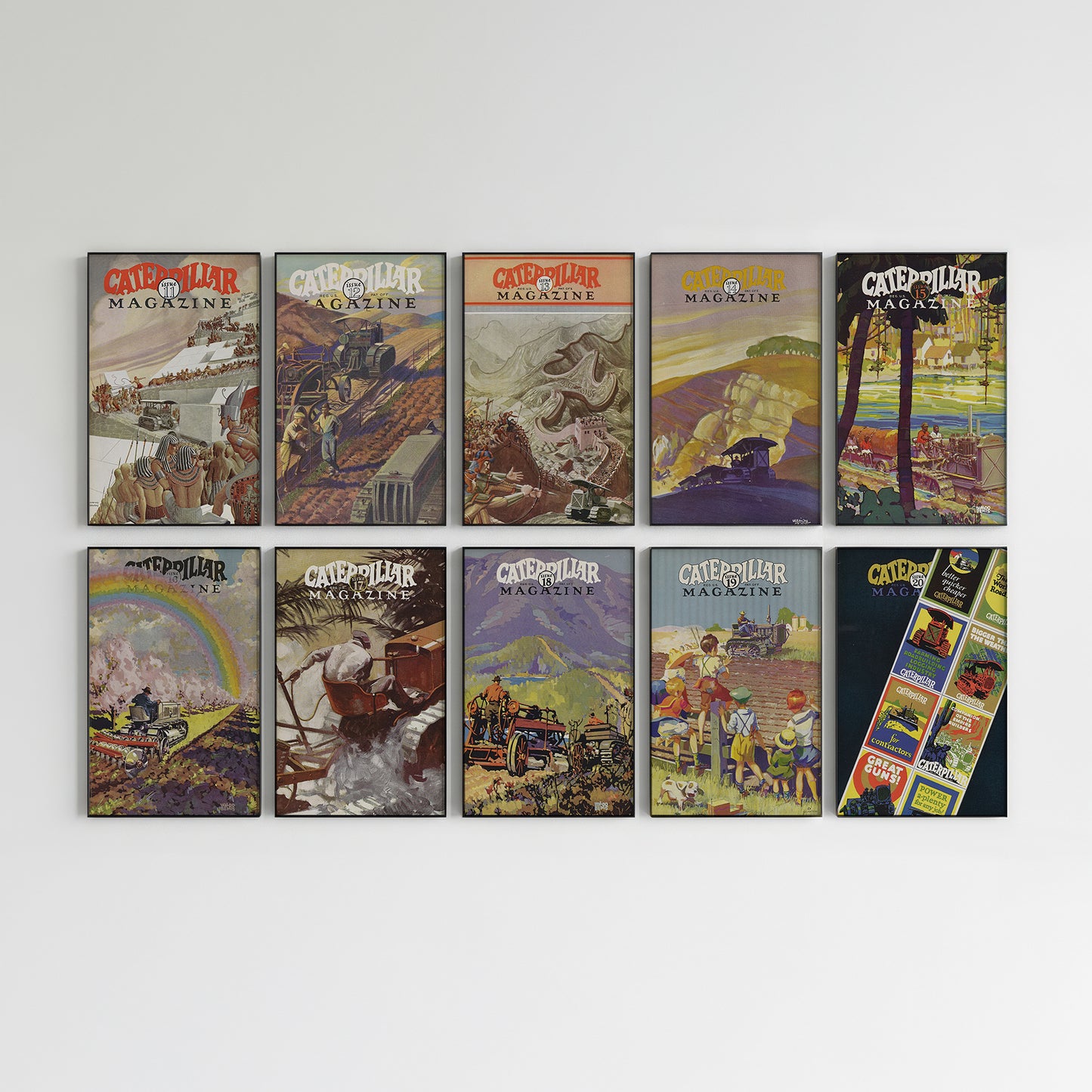 Caterpillar Magazine Wall Art – Complete Set – Issues 11-20 (set of 10)