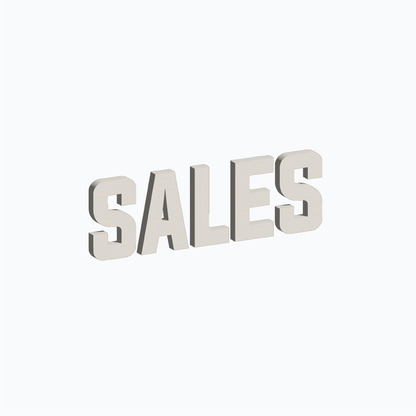 Sales Dimensional Lettering