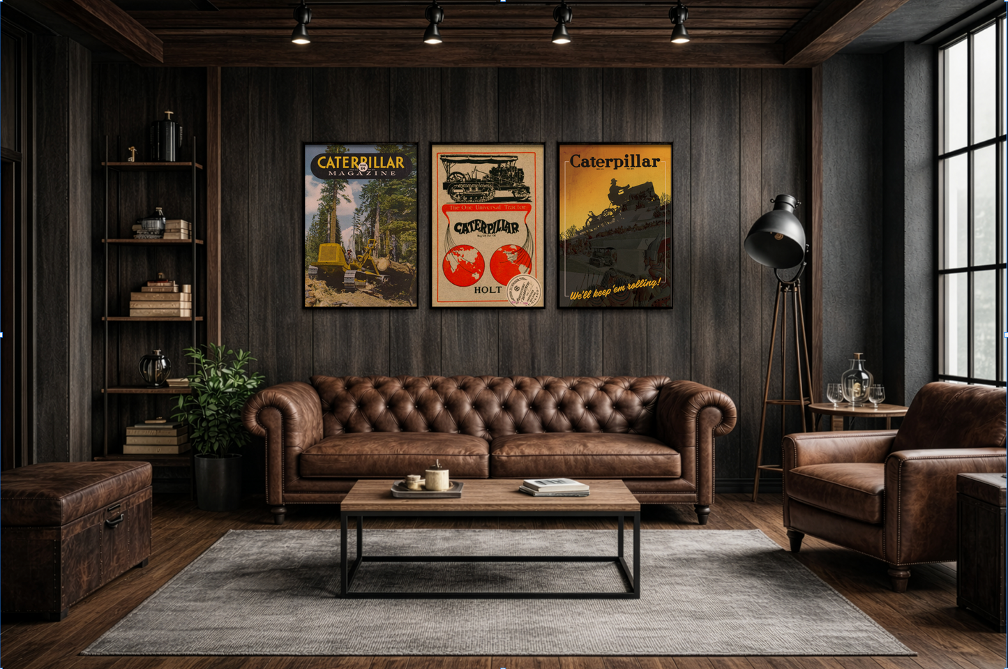 Caterpillar 'We'll Keep 'em Rolling' Metal Sign