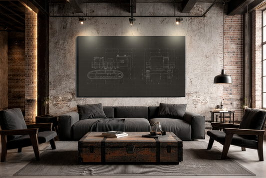 CAT Excavator Technical Drawing