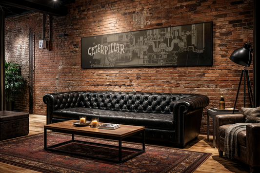 Vintage Caterpillar Logo with Cutaway