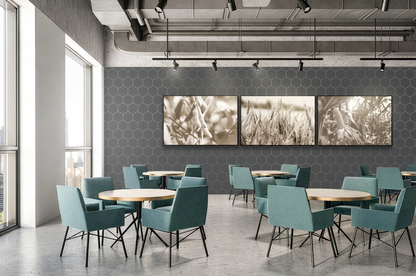 Gray Hex Wall Covering