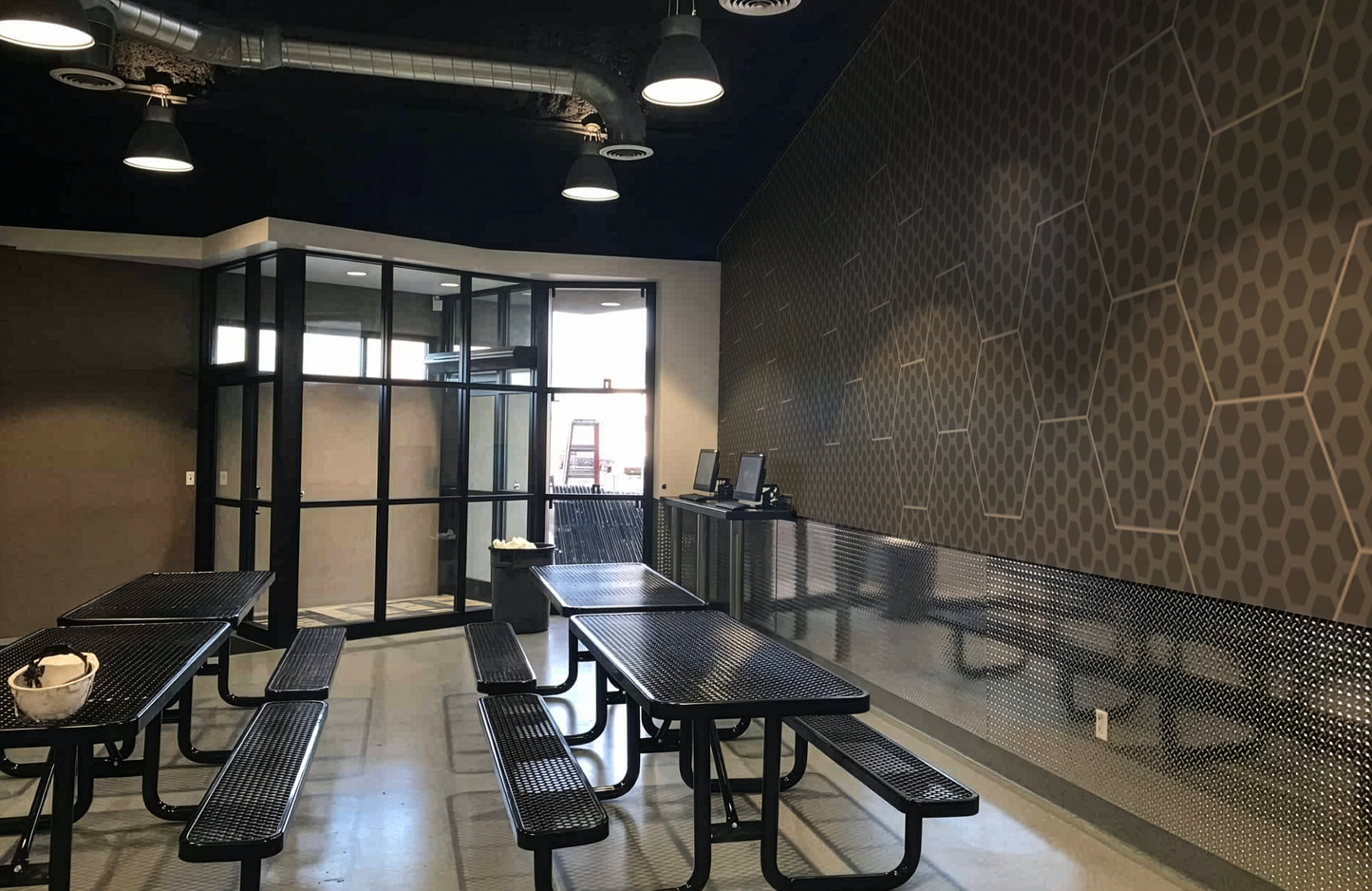 Double Hex Pattern | Commercial Grade Vinyl Wall Covering