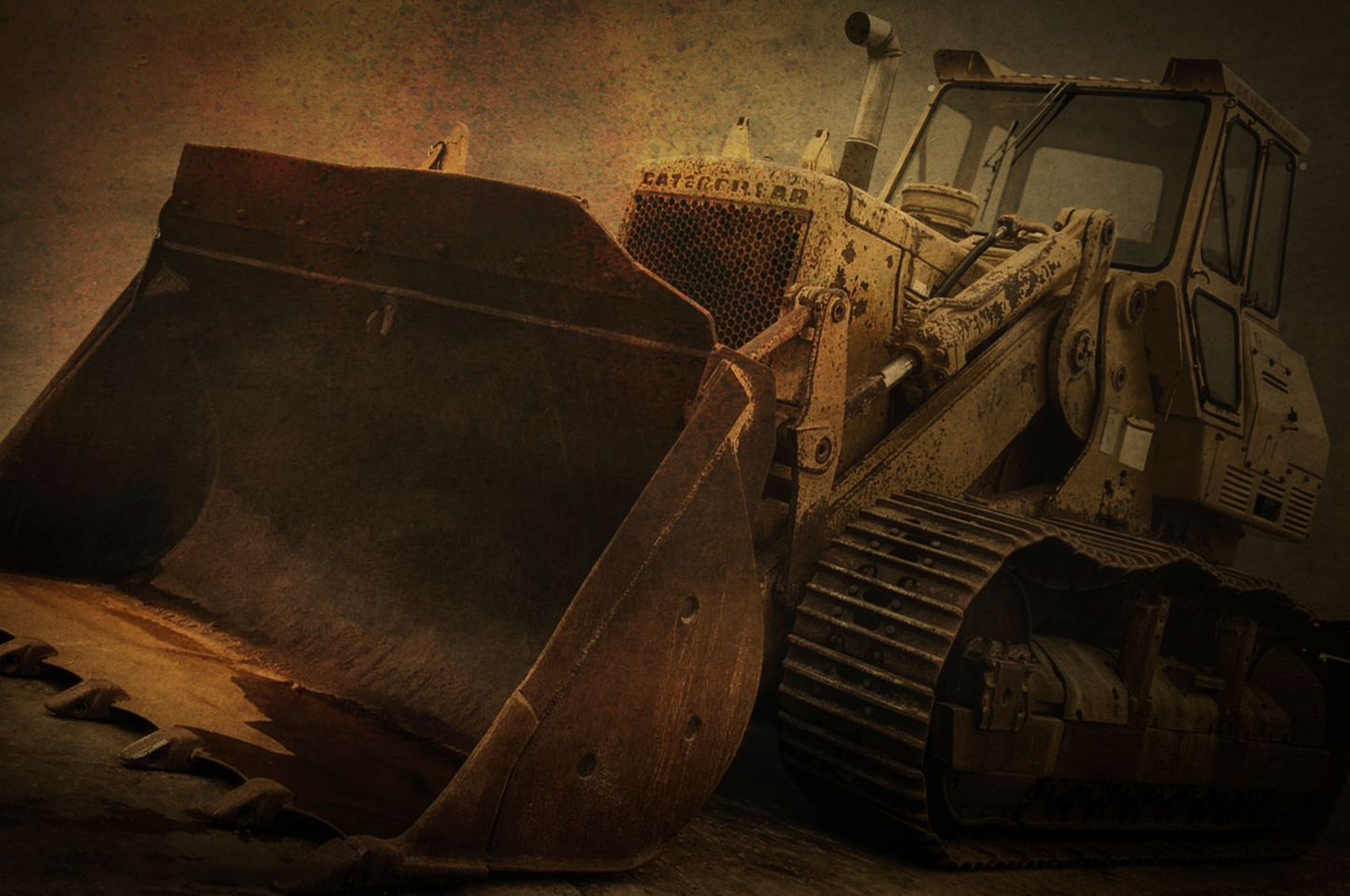 Classic CAT 977K Dozer Action | Type II Commercial Vinyl Wall Covering