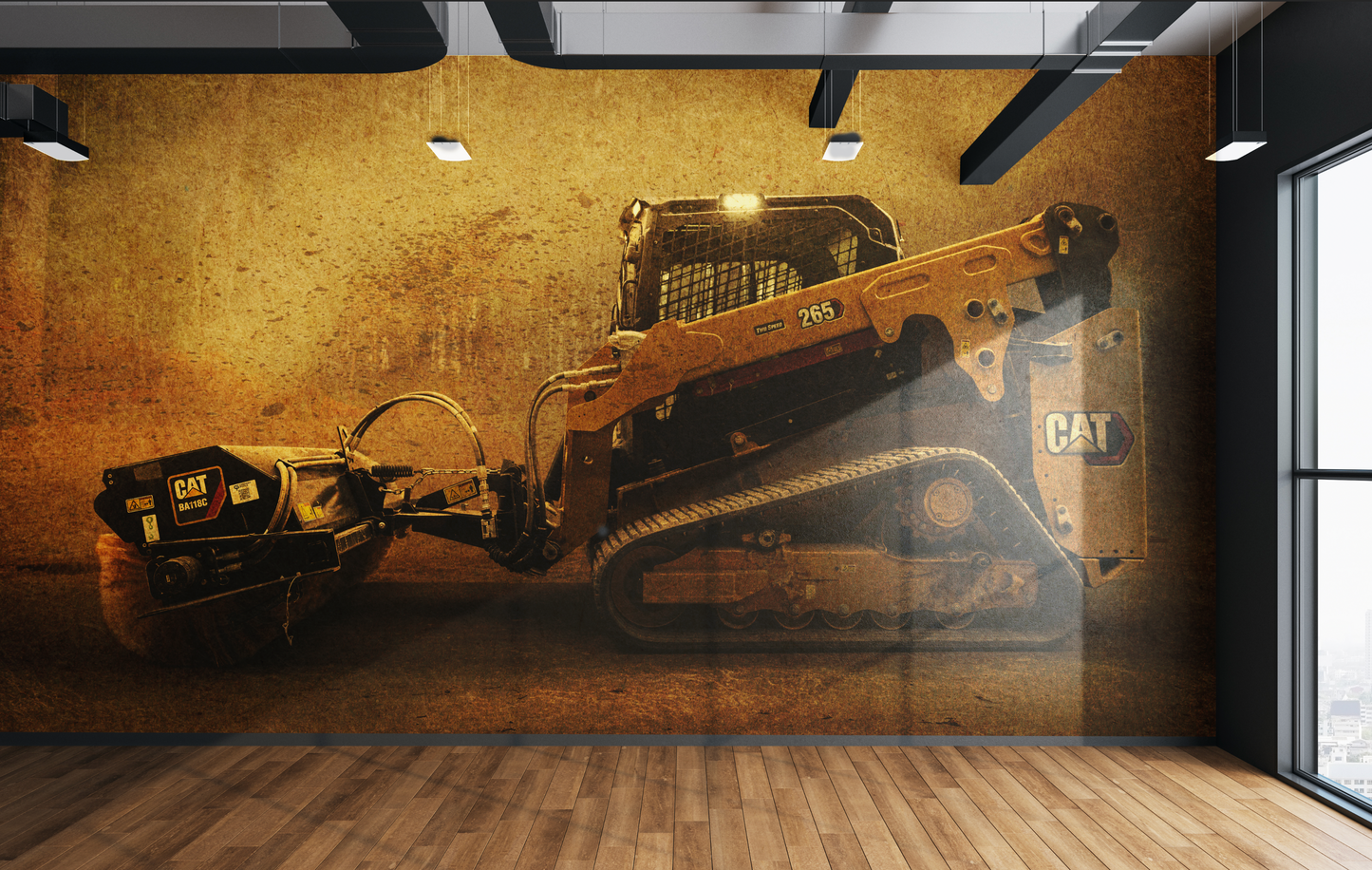 CAT 321 Skid Steer Profile Action | Type II Commercial Vinyl Wall Covering