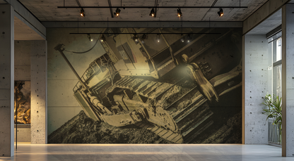 CAT 7E Dozer Action | Type II Commercial Vinyl Wall Covering