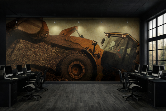 950K Wheel Loader Action | Type II Commercial Vinyl Wall Covering
