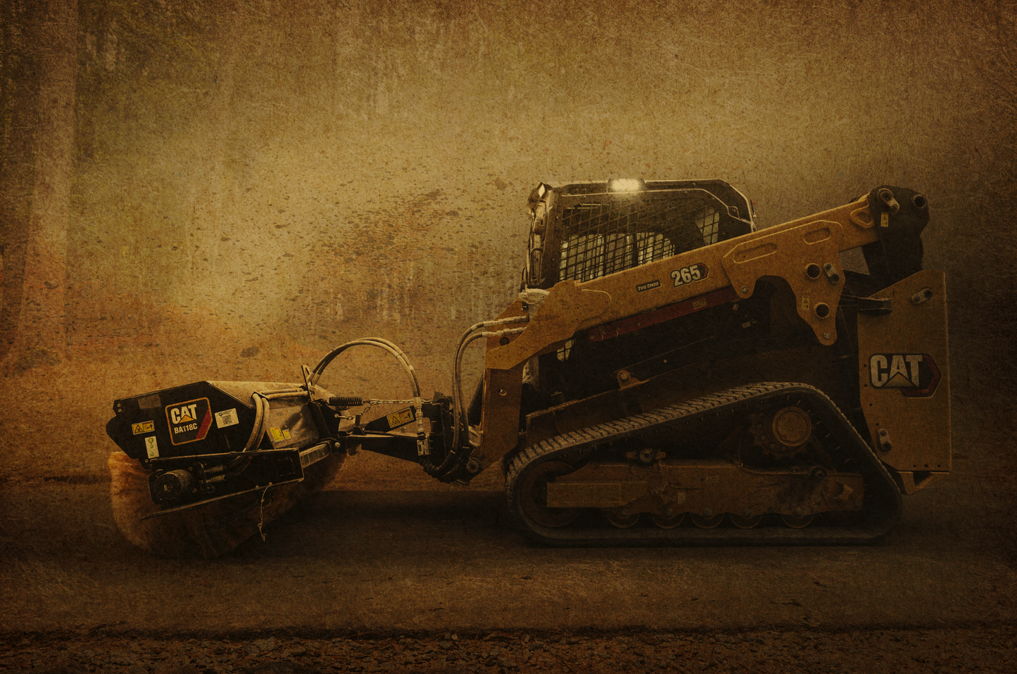 CAT 321 Skid Steer Profile Action | Type II Commercial Vinyl Wall Covering