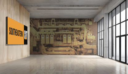 CAT Diesel Engine Close-Up | Type II Commercial Vinyl Wall Covering (Copy)