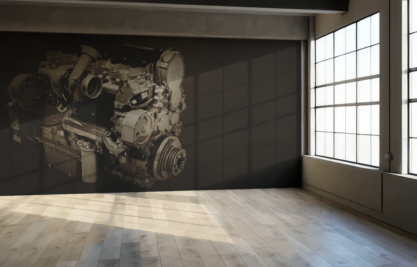 CAT SCR8 Engine Close-Up | Type II Commercial Vinyl Wall Covering