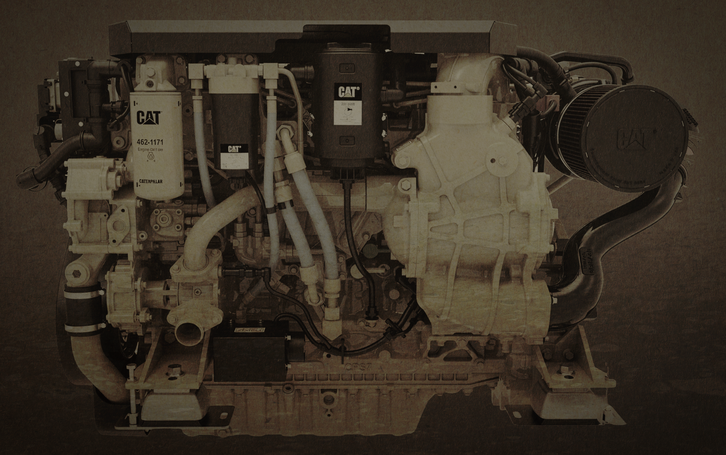 CAT C7 Engine Close-Up | Type II Commercial Vinyl Wall Covering