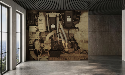 CAT C7 Engine Close-Up | Type II Commercial Vinyl Wall Covering