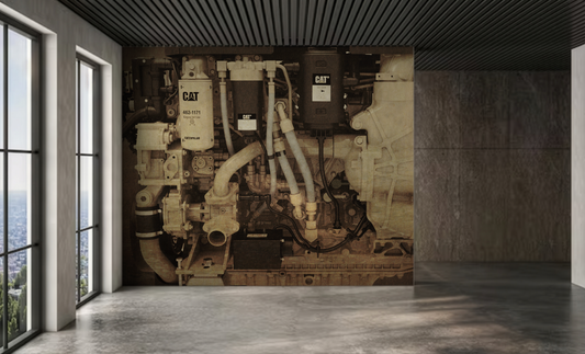 CAT C7 Engine Close-Up | Type II Commercial Vinyl Wall Covering